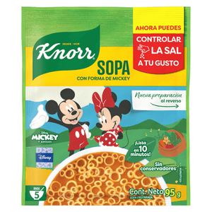 Knorr Sopa de Fideo con Forma de Mickey Mouse 95 g