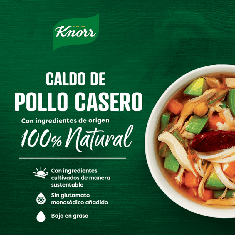 caldo de pollo casero 100% natural