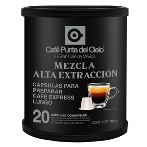 Punta del Cielo Cápsulas Express Alta Extracción con 20 pz, 100 g