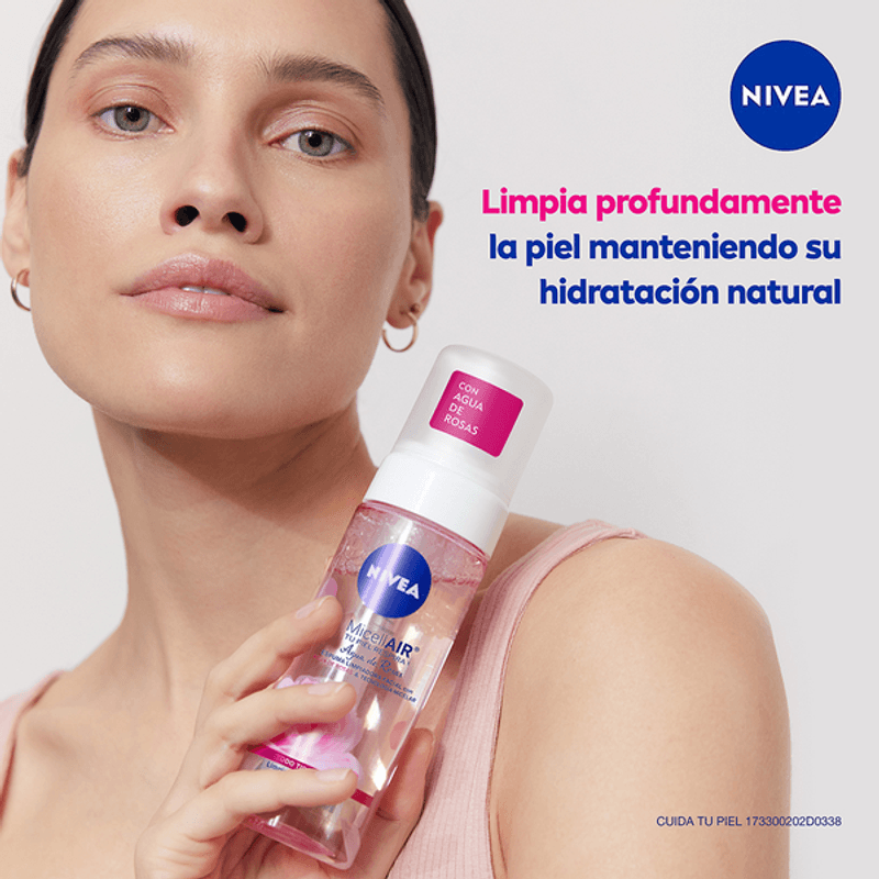 ESPUMA LIMPIADORA FACIAL NIVEA AGUA DE ROSAS 150 ML.