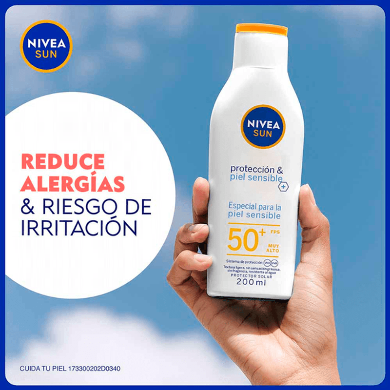 Protector Solar, 50 ML, NIVEA Sun, Piel Sensible