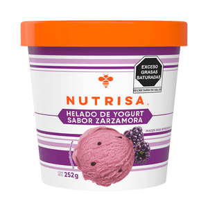 Nutrisa Helado de Yogurt Sabor Zarzamora 252 g Nutrisa Helado de Yogurt Sabor Piña Coco 252 g