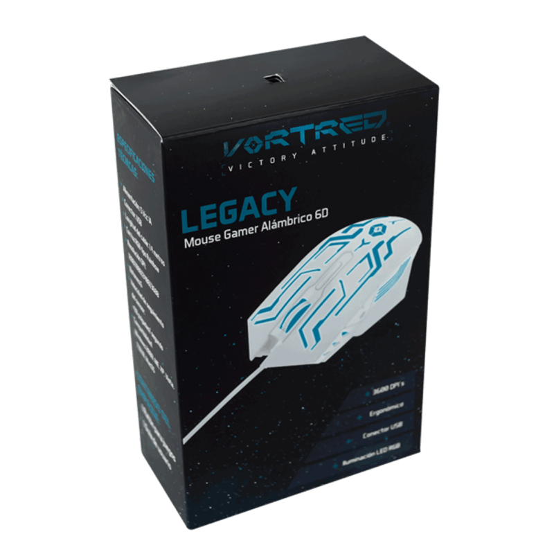 Mouse Gaming Alámbrico RGB Legacy – Vortred