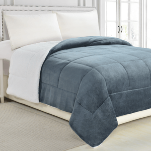 Cobertor Microflannel con Sherpa Azul Matriqueen 1 Pz