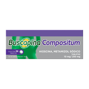 Buscapina Compositum Hioscina 10 mg / Metamizol Sódico 250 mg 36 tabletas