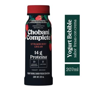 Yogurt Griego Complete para Beber sabor Strawberry Cream 207 ml Yogurt Griego Zero Azúcar para Beber sabor Strawberry Cheesecake 207 ml