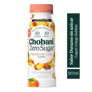 Yogurt Griego Zero Azúcar para Beber sabor Durazno 207 ml Yogurt Griego Zero Azúcar para Beber sabor Milk & Cookies 207 ml