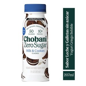 Yogurt Griego Zero Azúcar para Beber sabor Milk & Cookies 207 ml Yogurt Griego Zero Azúcar para Beber sabor Frutos Rojos 207 ml