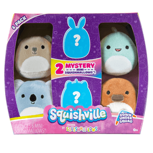 Peluche Squishmallows 2in 6pack Animales de la I 1 Pz