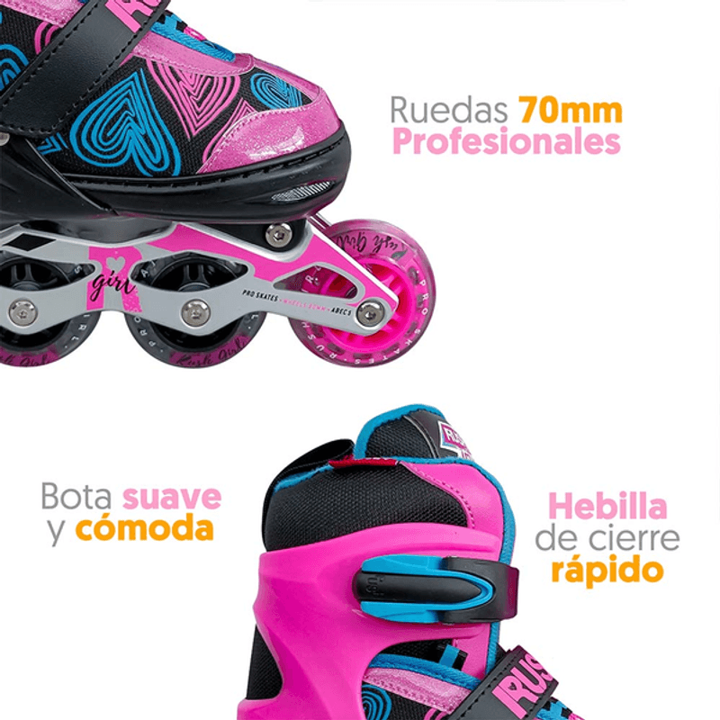 Flying Wheels Patines en Línea para Niña Rush Girls 2 pz - H-E-B México