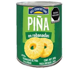 HCF Fruta Enlatada Piña en Rebanadas 565 g Fruta Enlatada Piña en Rebanadas 565 Gr