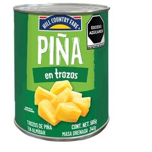 HCF Fruta Enlatada Piña en Trozos 565 g Fruta Enlatada Piña en Trozos 565 Gr