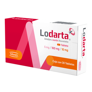 Lodarta 5/100/10 Mg 30 Tab Amlodipino, Losartan Ro 1 Pz