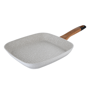 Sartén Grill 28x28x4.5cm Alu Forjado Ind Natural 1 Pz