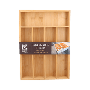 Organizador Color Natural de Bamboo 1 Pz