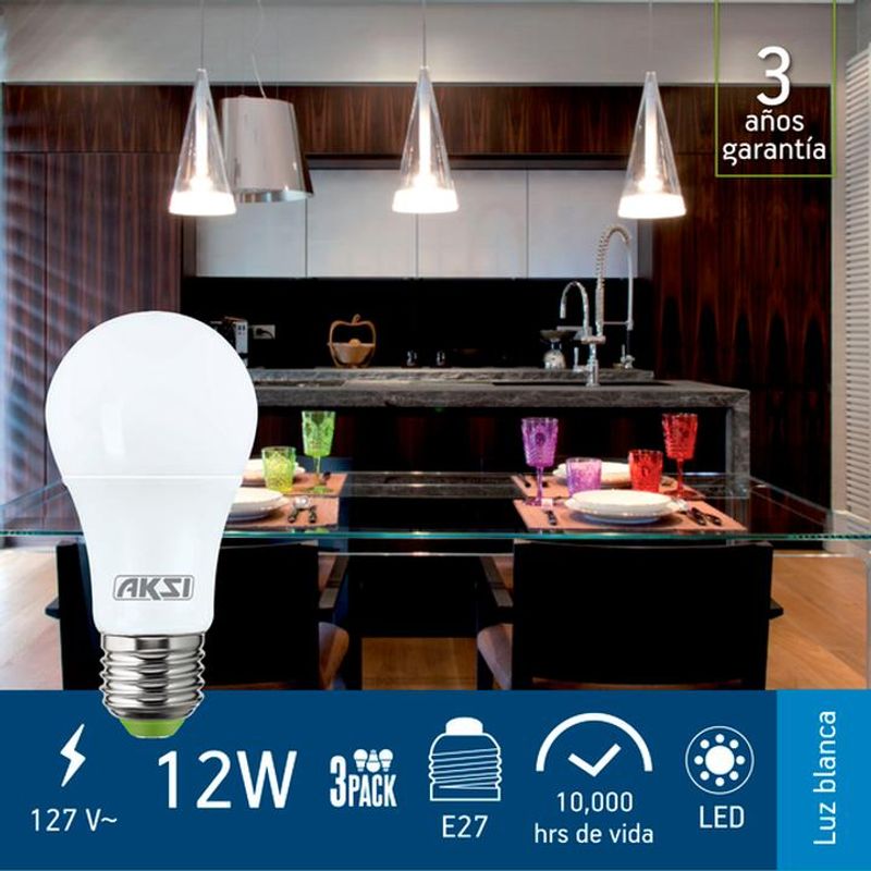 FSL Lampada Goccia LED 12W 6500K 1130LM - Confezione PROMO 3PACK, Luce Fredda - 2