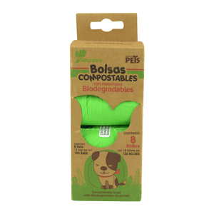 Fancy Pets Bolsas Sanitarias Compostables 8 Rollos / 120 Bolsas
