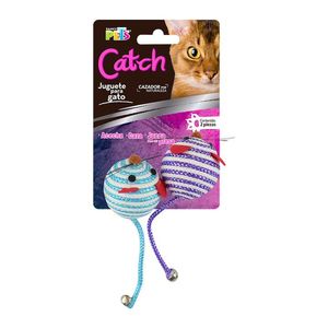 Juguete para Gato Set de 2 Pelotas de Ratón