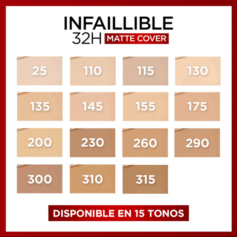 Comprar Loreal Paris - Base de maquillaje Infalible 32H Matte Cover - 315:  Neutral Undertone