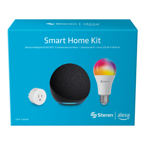 Combo Echo Dot 5+Foco Led Wifi+Contacto Wi Fi 1 Pz