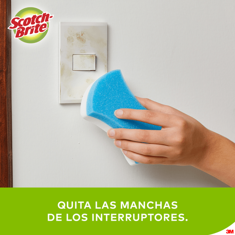 Scotch® Brite Esponja mágica  Quita las manchas sin utilizar jabón