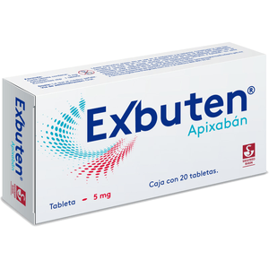 Exbuten 5mg 20 Tabletas Apixabán 20 Pz