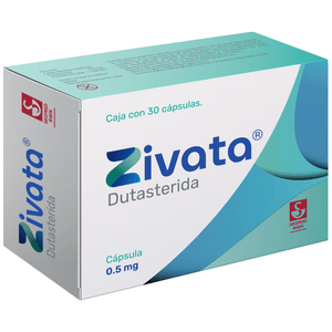 Zivata 0.5mg 30 Capsulas Dutasterida 30 Pz