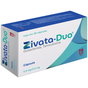 Zivata Duo 0.5mg/0.4mg 30 Caps Dutasterida-Tamsulo 30 Pz