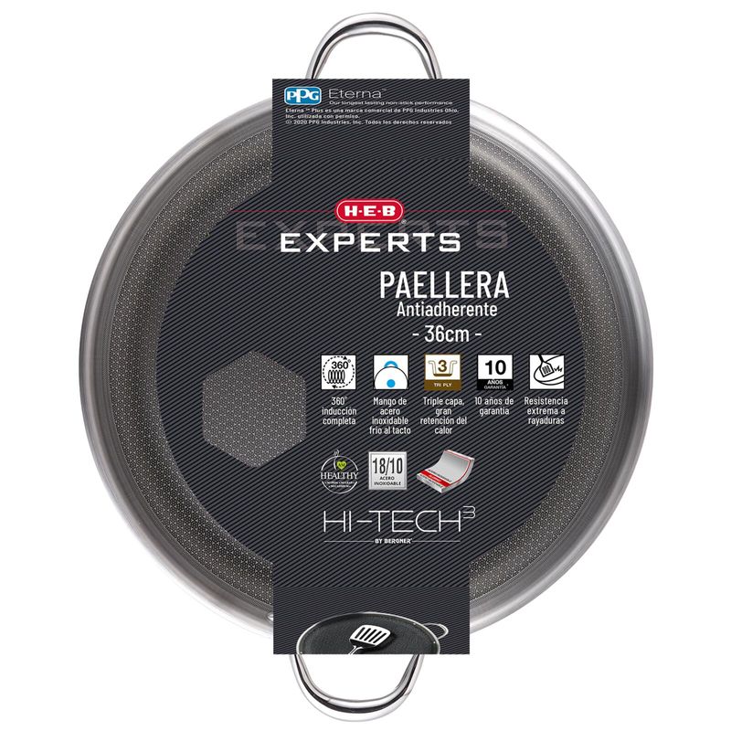 Heb Experts Cacerola 24x6.5cm Acero Inox Ind C/Tap - H-E-B México