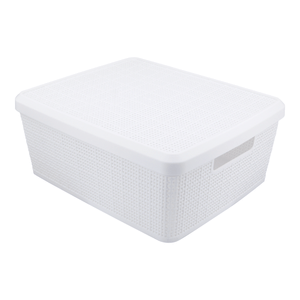 Caja Organizadora Blanca con Tapa 35x29x14cm 1 Pz