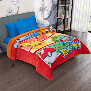 Edredon Matrimonial Pokemon Naranja 1 Pz