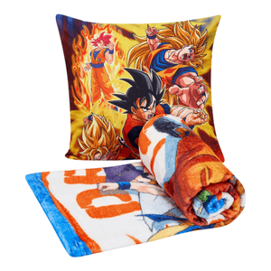 Set Frazada Y Cojin Dragon Ball Azul 1 Pz