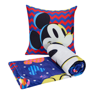 Set Frazada Y Cojin Mickey Mouse Azul Marino 1 Pz