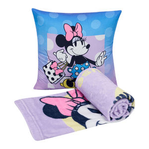 Set Frazada Y Cojin Minnie Mouse Lila 1 Pz