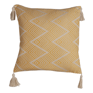 Cojín Boho Sansa Zigzag Amarillo 45x45cm 450grs. 1 Pz