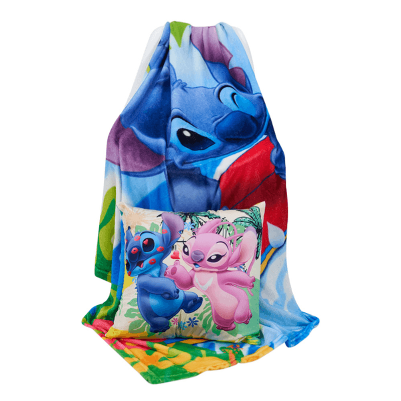 DISNEY - SET MANTA CORALINA + COJIN STITCH DISNEY