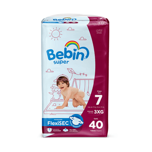 Pañal Desechable Pañal Desechable Bebin Super 3x 40 Pz