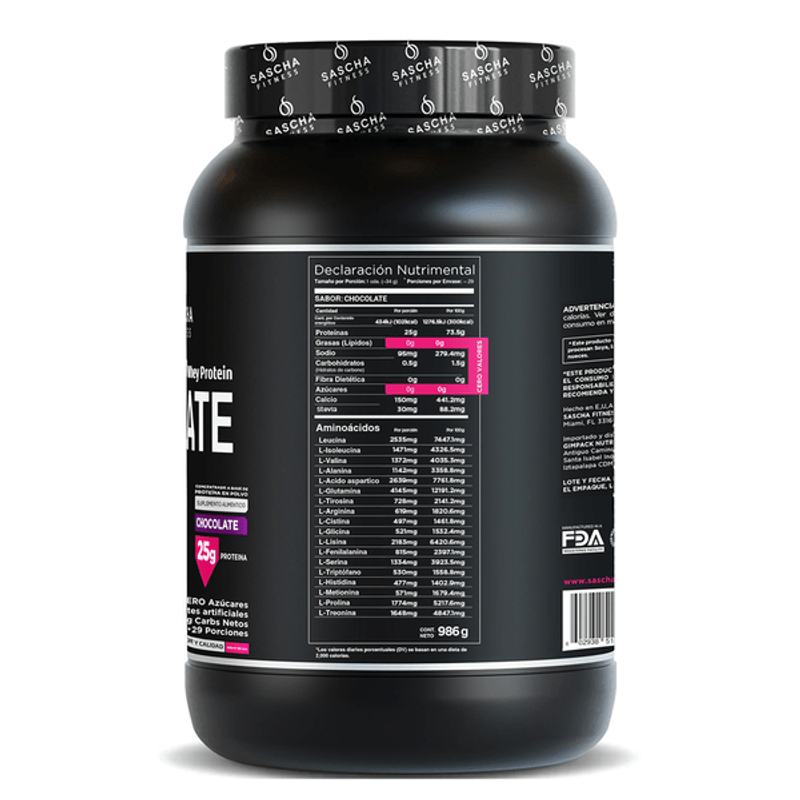 Sascha Fitness Proteina Sabor Caramelo 957 g - H-E-B México