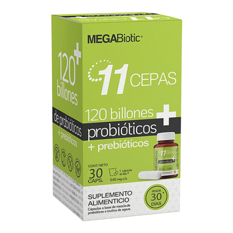 Megabiotic 11 Cepas + 120 Billones + Probioticos + - H-E-B México