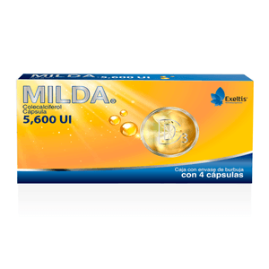 Milda 5600 Ui 4 Caps Colecalciferol 1 Pz