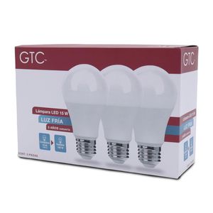 Paquete 3 Focos Led 15w Luz Fria 210 G 1 Pz