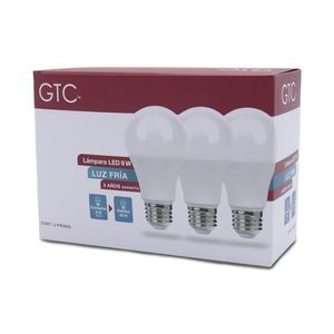 Paquete 3 Focos Led 9w Luz Fria 50 G 1 Pz