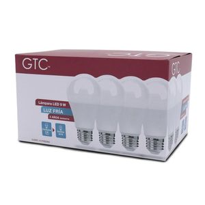 Paquete 6 Focos Led 9w Luz Fria 300 G 1 Pz