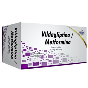 Vildagliptina Metformina 50/850mg 60 Comp Gen 60 Pz