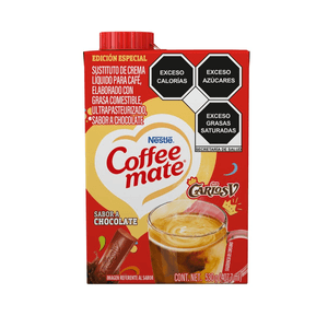 Sustituto de Crema para Café Líquido Coffee Mate Chocolate Carlos V 530 g