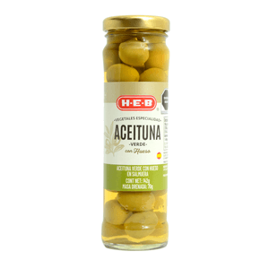 Aceituna Verde con Hueso 140g 142 Gr