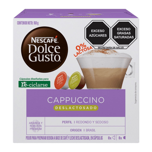 Café en Cápsulas Nescafé Dolce Gusto Cappuccino Deslactosado con 16 cápsulas