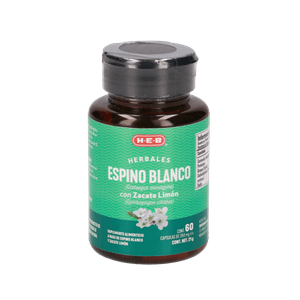 Espino Blanco con Zacate Limon 350 Mg 60 Caps 1 Pz