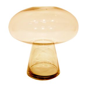 Florero Vidrio Alto Mushroom Humo 1 Pz