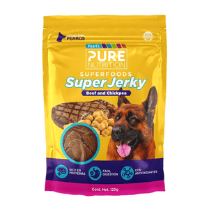 Premios Super Jerky Res y Garbanzo Pure Nutrition 125 g Premios Pollo Liofilizado para Gato Pure Nutrition 80 g